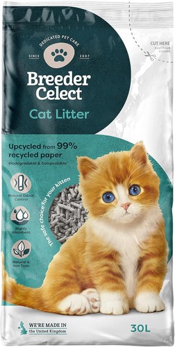 BreederCelect Recycled Paper Cat Litter, 30 L (Pack of 1) - Picture 1 of 3