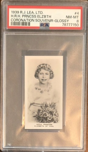 1939 R.J. Lea, Princess Elizabeth, PSA 8 [Coronation Souvenir Glossy] Auction!