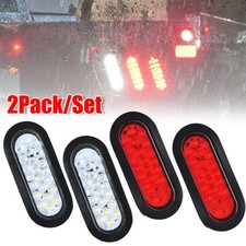 2x 6 Oval White 22 Led Trailer Truck Reverse Backup Tail Lights Clear Lens 12v 2x 6 Oval White 22 Led Trailer Truck Reverse Backup Tail Lights Clear Lens 12v