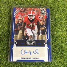 Channing Tindall 2022 Draft Rookie Auto Blue Card #BA-CT1 Dolphins/Georgia F58. rookie card picture