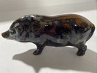 RWCS Red Wing Pottery Pig 2010 Dark Brown Glaze 6 1/4" Commemorative