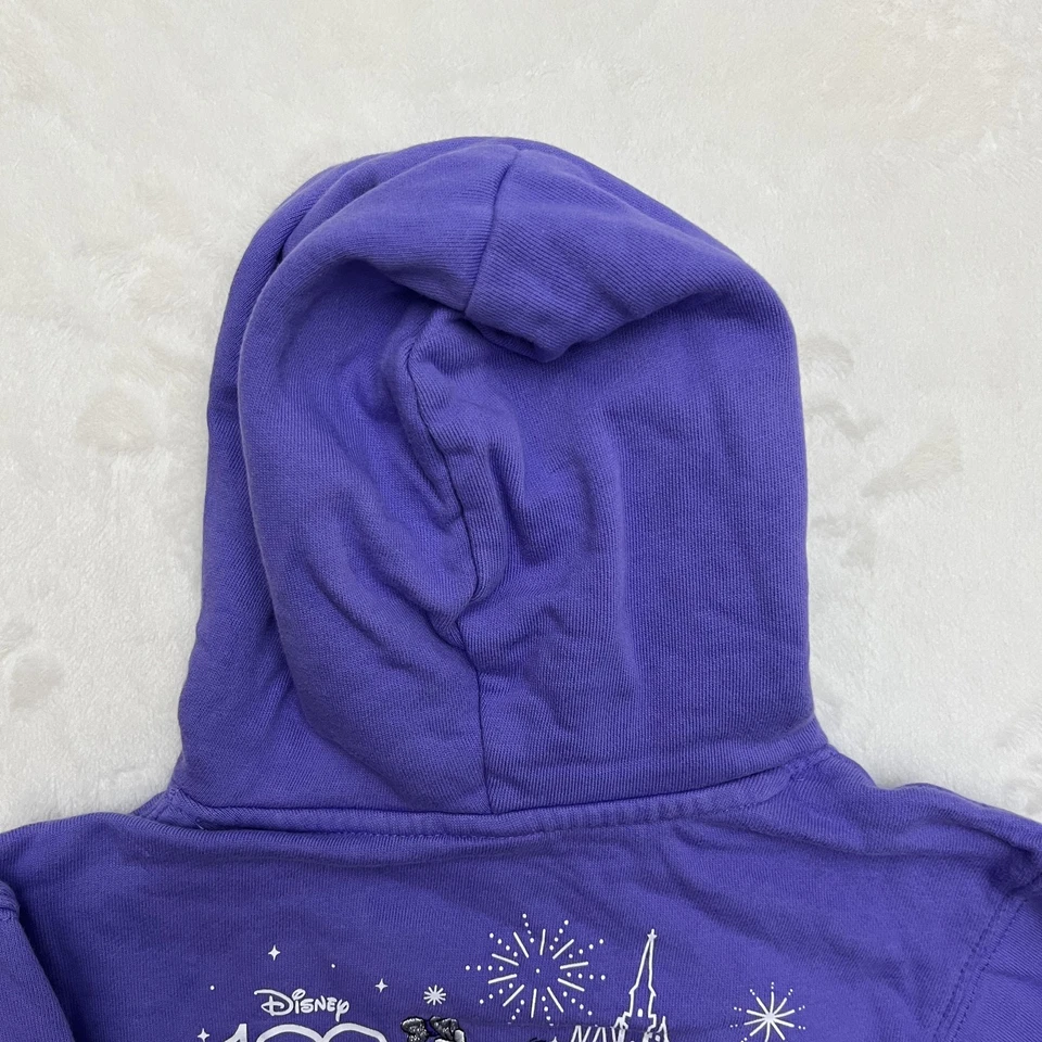 Suéter com capuz Disney World 100 juvenil pequeno Walt pulôver Mickey Mouse - Imagem 2 de 4