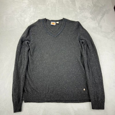 Hugo Boss Orange Men's Size Large Wool Blend V Neck Sweater Made in Romania