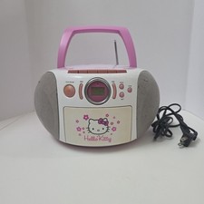 Hello Kitty KT2028B CD Player Radio Cassette Boombox 2004 Works Great READ