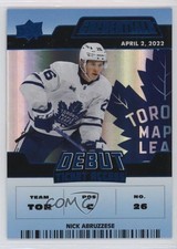 2022-23 Credentials Debut Ticket Access Blue 75/99 Nicholas Abruzzese Nick 1c7q