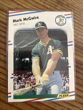 1988 Fleer Glossy Mark McGwire Oakland Athletics #286