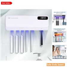 UV Toothbrush Sanitizer Holder with 5+1+1 Slo...
