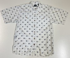 Vintage Liz Wear Geometric Button Up Shirt Women s Sz M Summer Beach 90s