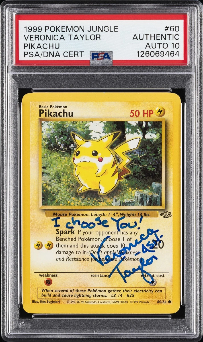 Pikachu Pokémon TCG Grade 10 Jungle Individual Collectible Card