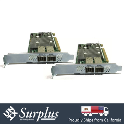 Lot of 2 Cisco Dual Port 10GbE SFP+ NIC PCIe Network Card High Profile