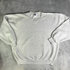 VTG Russell Athletic Sweatshirt XXL Heather Gray USA Made Crewneck Blank READ 