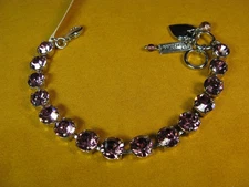 MARIANA BRACELET SWAROVSKI CRYSTALS PURPLE TENNIS Rhodium Plated Gift Christmas