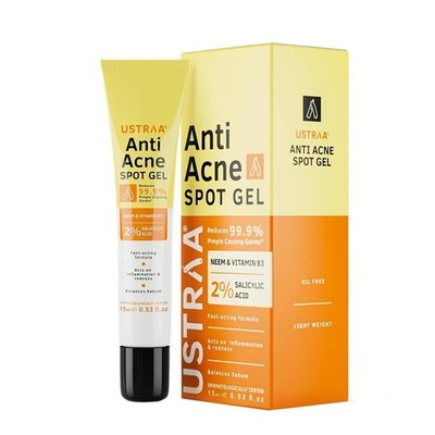 Ustraa Anti-Akne Flecken Gel reduziert 99,9% Pickel verursachende Keime & Akn...