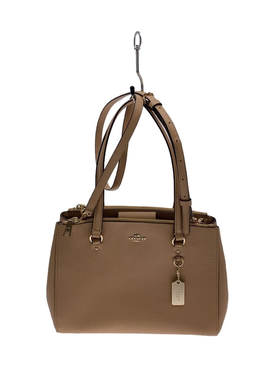 COACH Leather Two-Way Handbag with Corner Scuffs