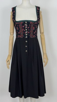 Sportalm Floral Dirndl Dress Cotton Blend Midi Bavaria Oktoberfest S