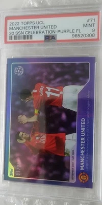 Topps 30 Seasons UCL Celebration Manchester Utd Purple Parallel /25 - PSA 9 #71 - Image 1 of 4