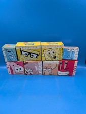 Lote De 8 Juego Completo De Bob Esponja Pantalones Cuadrados Burger King Niños Comidas Juguetes - Nuevo En Caja
