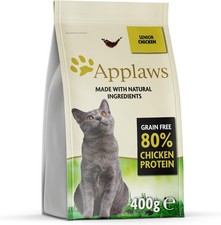 Applaws Complete and Grain Free Adult Senior Dry Cat Food, Chicken, 400g Bag (P 22.30 per kilo