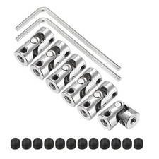 6Pcs 2mm to 2mm ID Steering Universal Joint Shaft Coupling for Model Car Ship