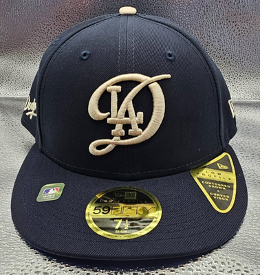 #ad New Era Mens Navy Los Angeles Dodgers City Connect 59FIFTY Fitted Hat Cap 7 1 2 $29.75
