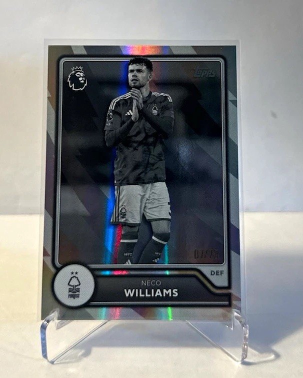 26-27 Topps Premier League Neco Williams Black and White /75