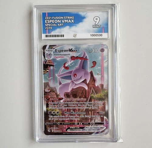 Espeon VMAX 270/264 Ace 9 Fusion Strike Alt Art Holo Pokemon Card TCG Not PSA