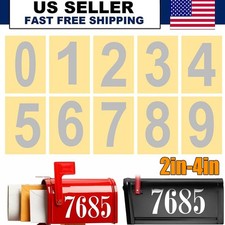 2in-4in Reflective Mailbox Numbers for Outside, Number Stickers with Sticky Tabs