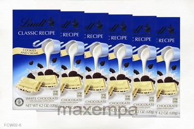 Lindt Classic Recipe Cookies & Creme White Chocolate Bar 4.4 oz 6-Bar-Pack-720g