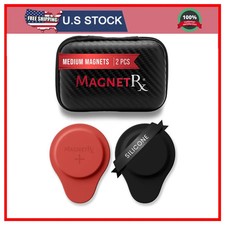 MagnetRX Biomagnetic Therapy Magnets with Silicone Covers Medium 2 Units Pair