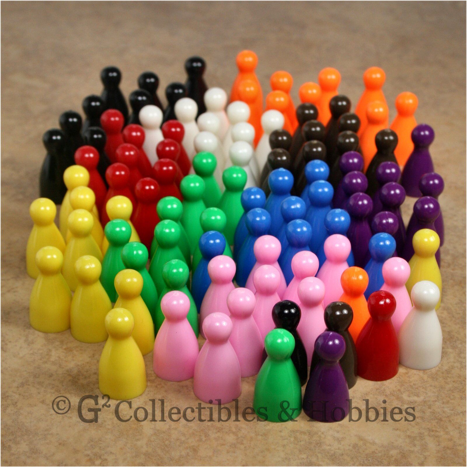 NEW Set of 24 Halma Pawns Board Game Playing Pieces 25mm Pawn - 6 Colors