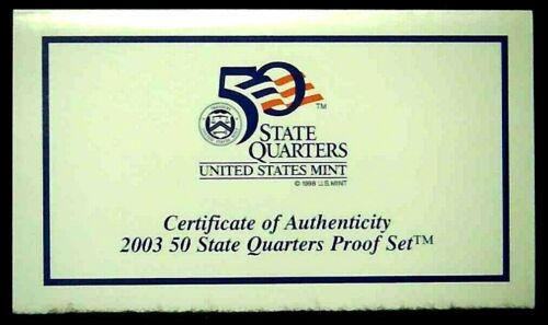 2003-S US Proof State Quarter Mint Set 5 Coins CN CLAD 21ucl0911 - Picture 5 of 6