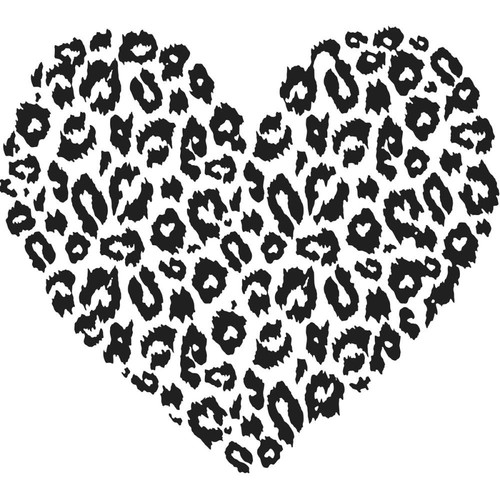 Estampilla de goma gourmet con estampado de leopardo corazón pegajoso con estampado de leopardo NUEVO animal amor san Valentín arte gato - Imagen 2 de 2