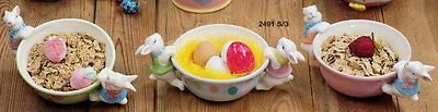 Hoff Interieur 2491 Cereal Bowls '' Ostergruß '' Rabbit Eggs 2 13/16x10