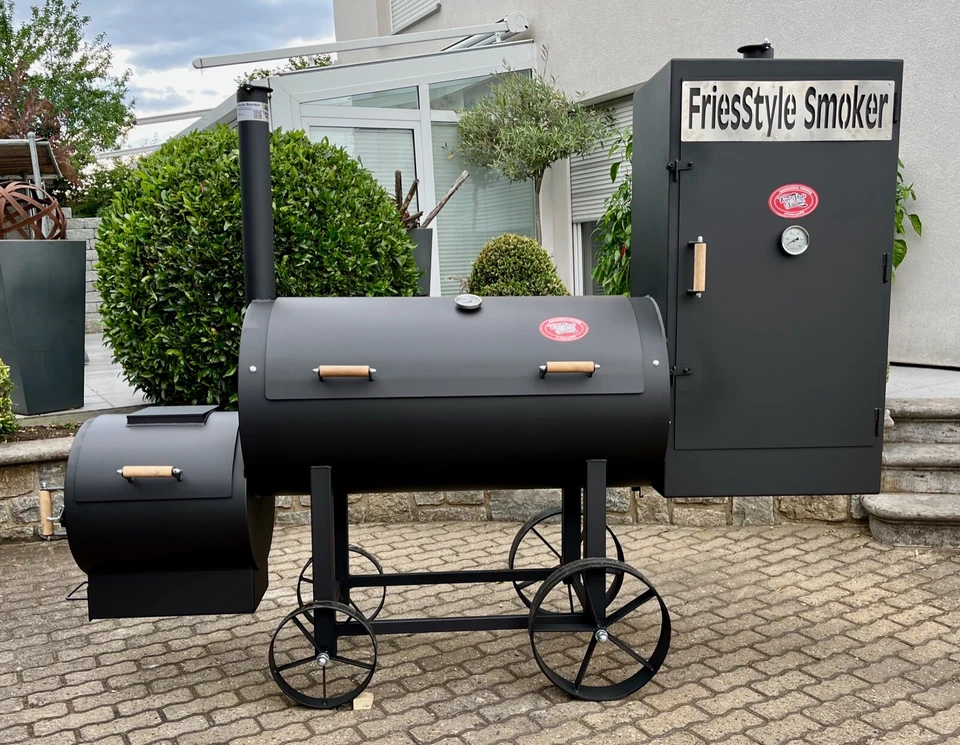 BBQ FriesStyle Smoker XXL mit Räucherschrank für Gastro  Materialstärke 5 mm - Bild 2 von 4