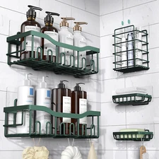 Shower Caddy 5 Pack,Adhesive Shower Organizer for Bathroom Storage&Home Decor&Ki