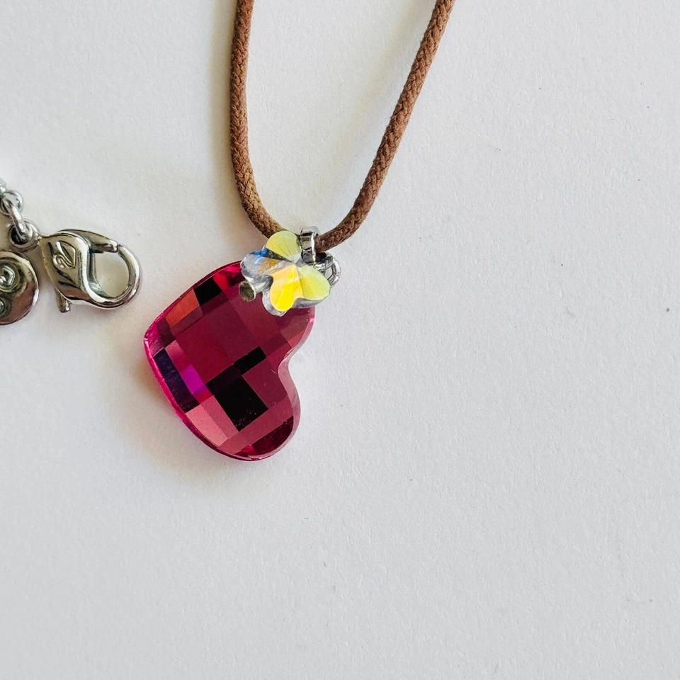 Swarovski Butterfly Heart necklace Signed Crystal Retired High End Designer rare - Image 4 of 4