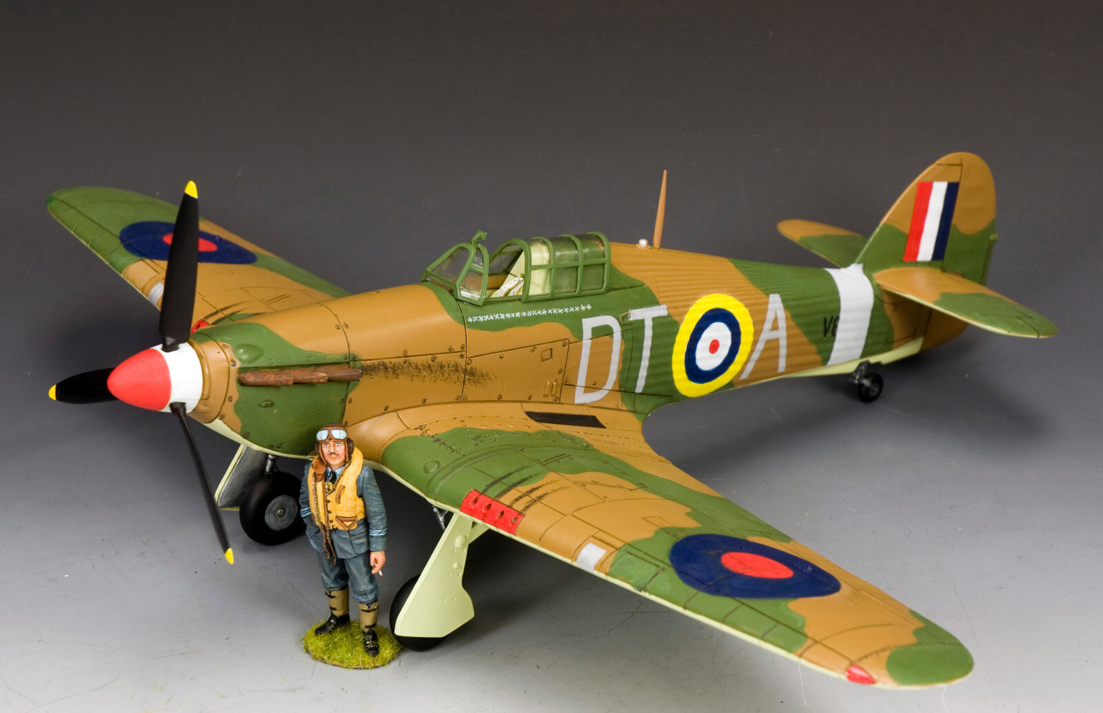 Hawker Hurricane RAF099 King and Country miniature de collection de Robert Stanford Tuck en métal