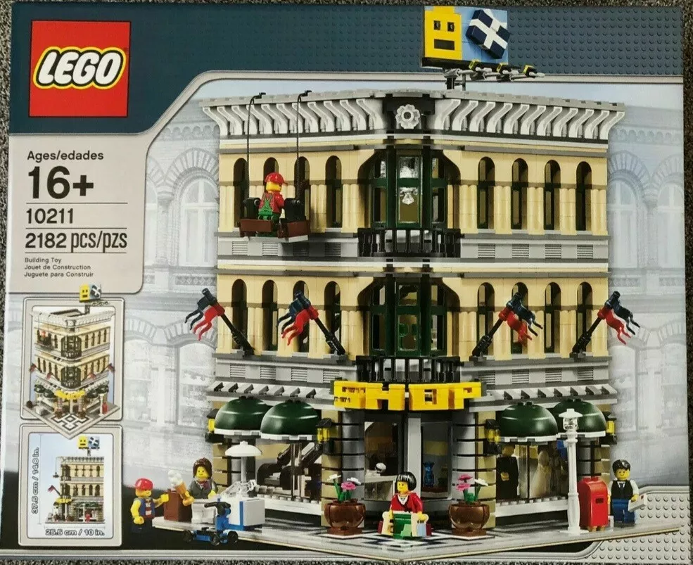 IVE FINALLY GOTTEN IT! LEGO 10211 GRAND EMPORIUM! I've wanted this for  years, and just today have gotten it. I've put it next to my petshop for a  photo. : r/lego