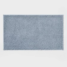 Performance Plus Plush Non Skid Bath Rug Light Blue