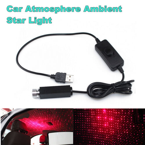 Car 5V 1A LED USB Ambient Atmosphere Roof Decor Star Night Light Projector Lamp - 第 1/11 張圖片