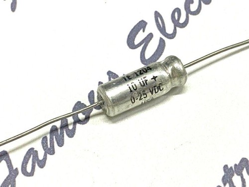 4pcs - SPRAGUE 30D 10uF 25V Axial Electrolytic Capacitor - Picture 2 of 5