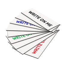 25 Dry Erase Magnetic Shelf Label Magnets 2" x 10" White - Free shipping 