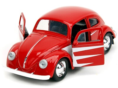 1959 VOLKSWAGEN BEETLE RED & BOXING GLOVES ACCESSORY 1/32 DIECAST