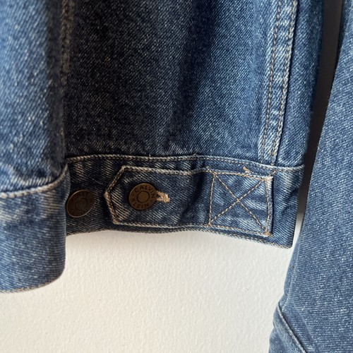 Vintage 90s Calvin Klein Dark wash Jean Jacket Men’s M Button Double Pocket - Picture 11 of 14