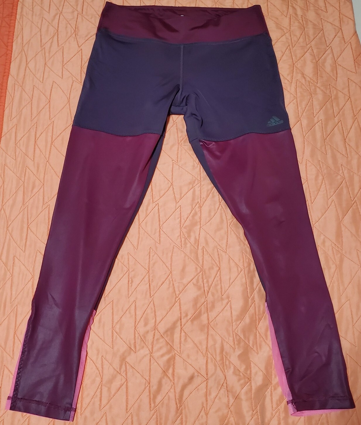 Adidas Climalite Women's Size Medium Athletic Leggings Pink Mesh Maroon  Plum | eBay