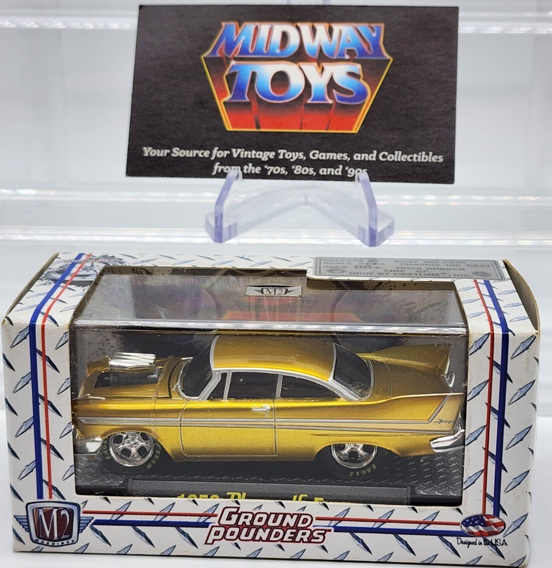 M2 MACHINES GROUND POUNDERS 1958 PLYMOUTH FURY GOLD 1:64 09