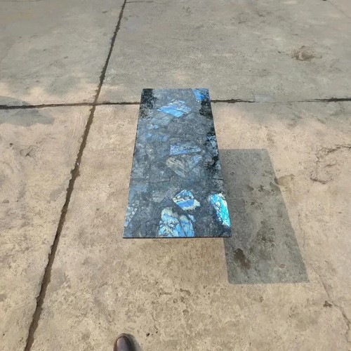Elegant Labradorite Stone Countertop Dining Table Crystal Healing Coffee Table - Picture 7 of 10