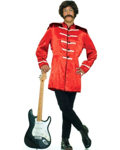 Sargent Pepper Style Uniform Coat Poly Satin Jacket With Braid & Epaulets Med.  - Picture 1 of 6