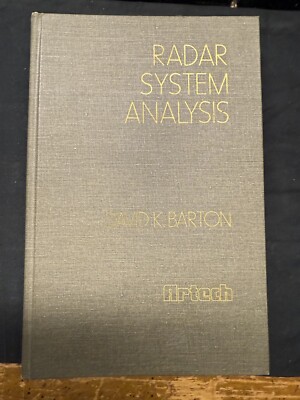 (BF87) Radar System Analysis by David Barton Artech House 1976 HB book * s