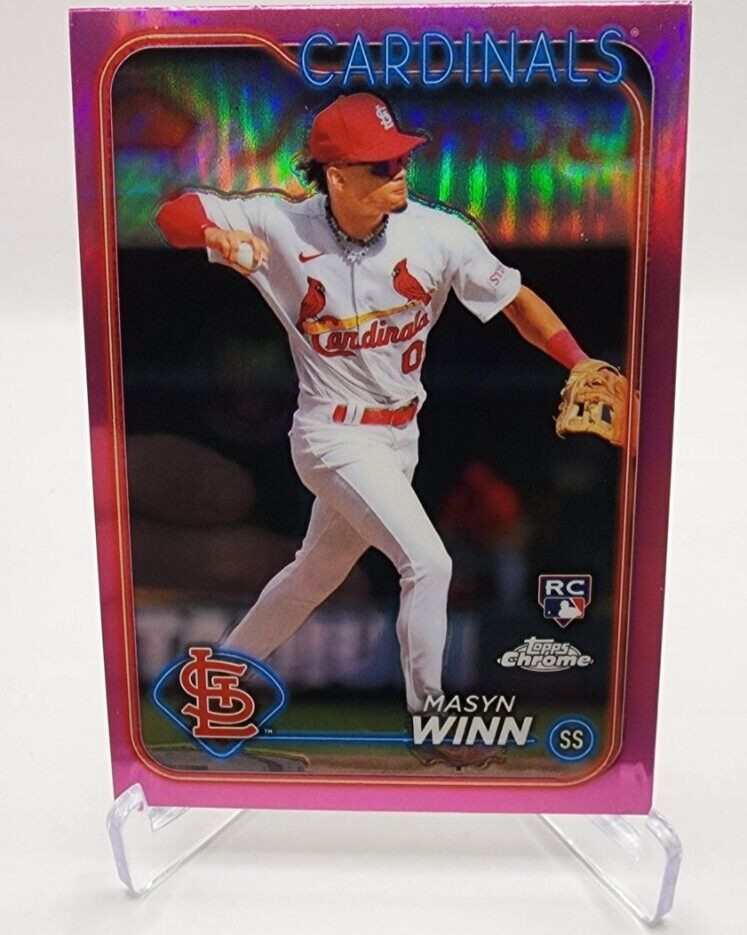 2024 Topps Chrome Pink Refractor Masyn Winn Rookie Card #189 Cardinals NM-MINT💎